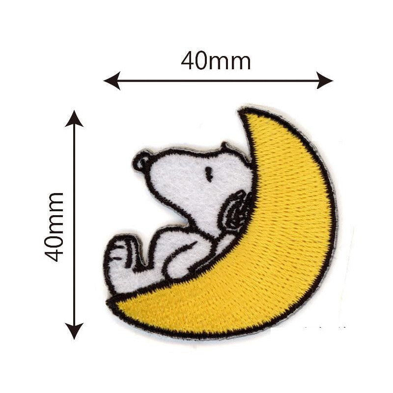 Misasa PEANUTS Snoopy Sticker Patch Moon 40×40×1mm MIS8615