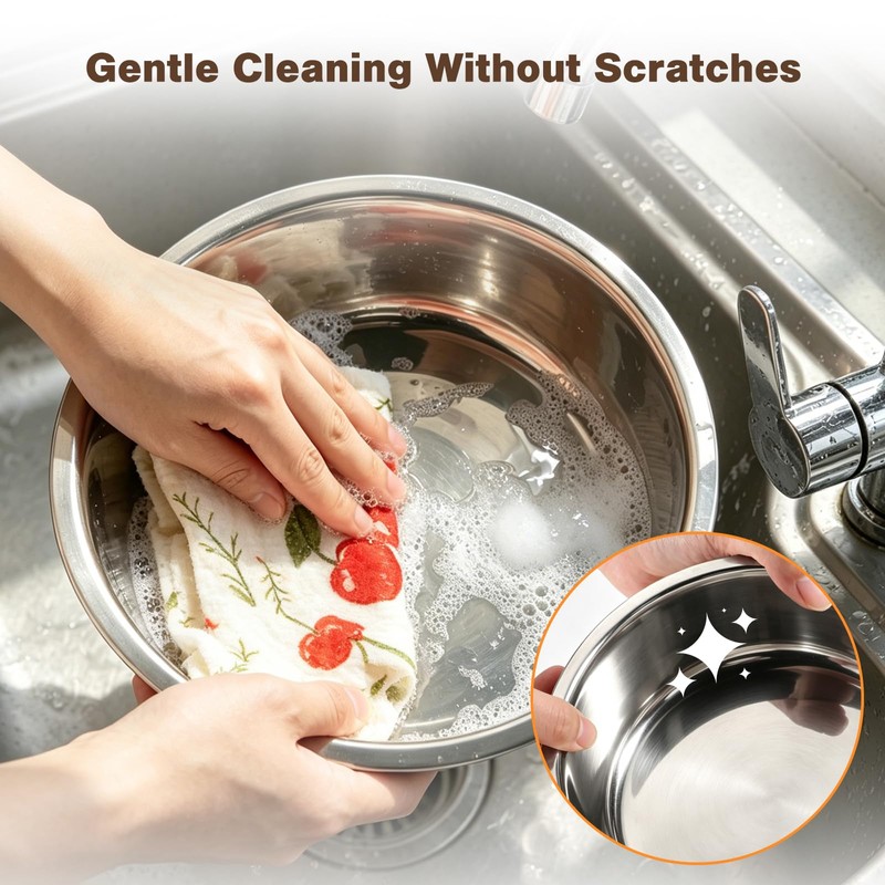 GIXSEGIE Swedish Dishcloths for Kitchen, 6 Pack Reusable Paper Towels,