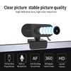 Webcam with Microphone Camera PC Cam 1080p HD 360° Adjustable