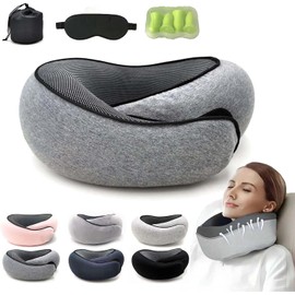 Neck Pillows for Airplanes, Neck Pillow, Flyhugs Neck Travel Pillow, Neck Pillow, Stowable U-Shaped Pillow for Airplanes