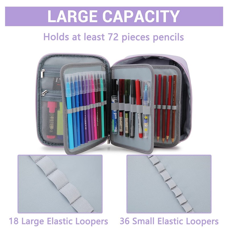 Pencil Case, VONXURY Large Capacity Pencil Pouch Holder Portable Pen