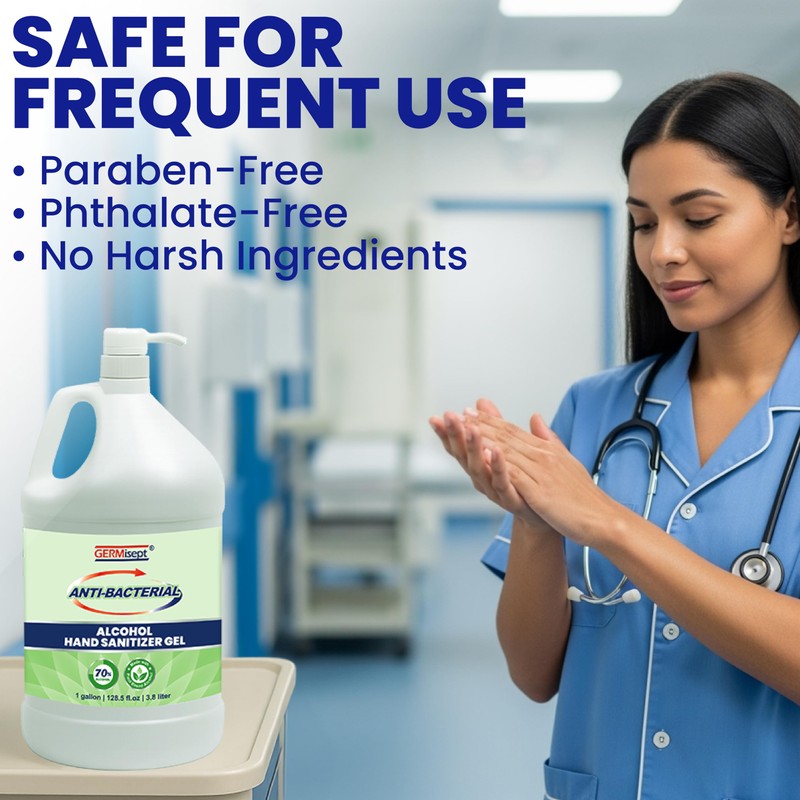 Hand Sanitizer Gel with Pump – 70% Alcohol Bulk Hand