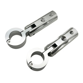 2Pcs Universal 7/8" (22mm) CNC Machined Motorcycle Extension Bar - Adjustable Handlebar Cross Bar for Phone/Camera Mounting