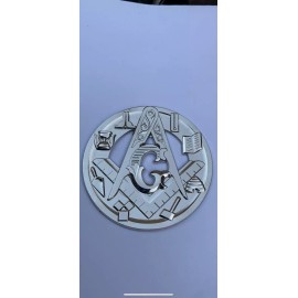 __unknown__ Masonic  Metal Chrome Emblem with symbols for car truck freemasons