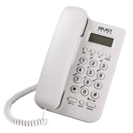 Select Sound | Teléfono Alámbrico con Numeros Grandes e identificador de Llamadas con función de Manos Libres para Casa U Oficina