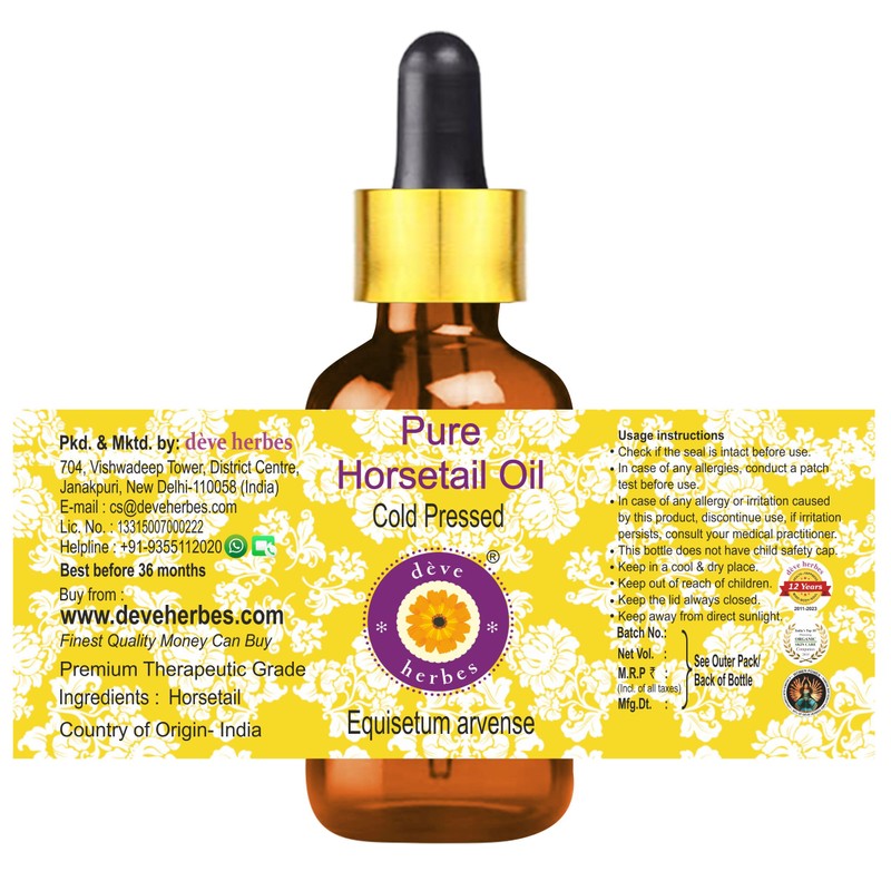 Deve Herbes Pure Tin Herb Oil (Equisetum arvense) Natural Therapeutic
