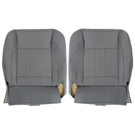 NLQR Front Driver and Passenger Side Bottom Replacement Seat Covers Microfiber Leather Gray Compatible with Dodge Ram 1500 2500 3500 4500 2006 2007 2008 2009