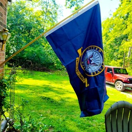 ZEKVY Embroidered Navy Emblem Military Flag 2x3 Outdoor Made in USA - Double Sided 300D Heavy Duty Nylon Vivid Color United States Navy Flags with 2 Brass Grommet