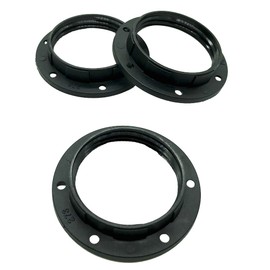 Pack of 3 Screw Rings E27 Plastic Black for Lamp Socket Ring with Two Threads for Lamp Shade or Glass Elements