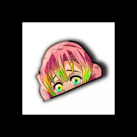 Mini Matsuri Holographic Anime Peeker / Laptop Decal / Sticker