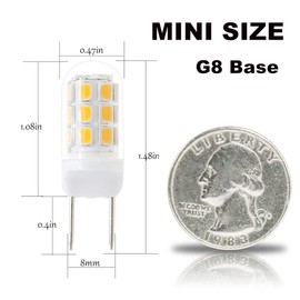 XRZT G8 Led Bulbs T4 Led Bulb 120V 20W-35W Halogen Replacement Bulb Warm White Light 3000K for Kitchen Lighting, Under-Cabinet Light and Puck Light, Pack of 5