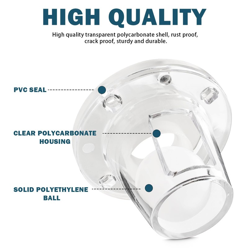 Boat Self Bailing Ball Scupper Valve, Positive Sealing Ball Drain
