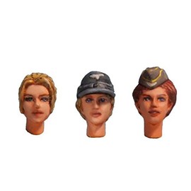 Aurora Model 1/35 Military 1/35 Women Head Set of 3 gare-zikittofigyua ML66 