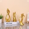 orenm Abstract Couple Statue Gold Home Decor Collectible Figurines Home