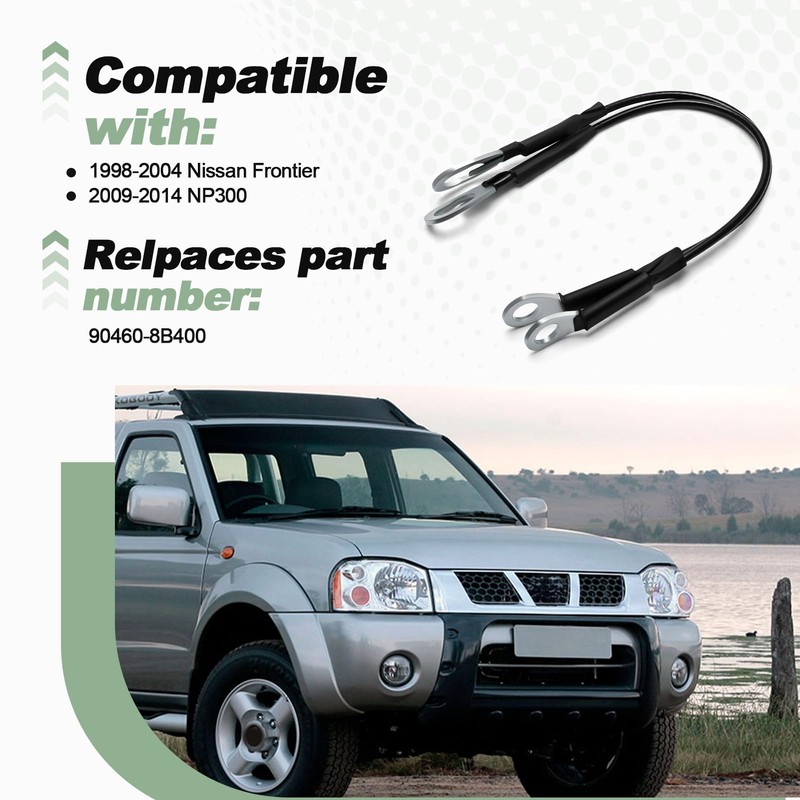 Quctaki 2 PCS Tailgate Lift Support Cable Set Driver and