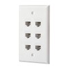 IBL - Cat6 Keystone Ethernet Wall Plate Female to Female