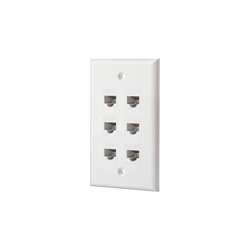 IBL - Cat6 Keystone Ethernet Wall Plate Female to Female