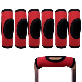KOSTOO Neoprene Luggage Handle Wrap Soft Grip Handle Cover Luggage Identifier with Hollow Design for Suitcases Luggage Travel Accessories (6 PCS Red)