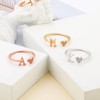 Sterling Silver Dainty Initial Rings - V Initial, Non-Tarnish Cute