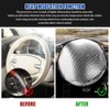 HQRNYP Steering Wheel Cover Sun Shade, Steering Wheel Protector, 18.11"