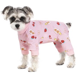 AITOLI Dog Surgery Recovery Suit, Dog Onesie for Surgery Female Male Dogs, Dogs Pajamas Long Sleeve, Small Dogs Onesie, Abdominal Wound Bandages Surgical Suit, Cat Recovery Suit for Shedding Skin Disease