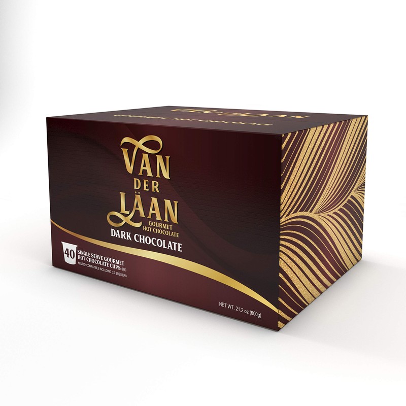Van Der Laan Chocolate Hot Cocoa Pods, Dark Chocolate Gourmet
