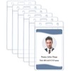 Pawfly 6 Pack Vertical ID Card Badge Holder Waterproof Clear