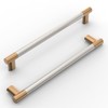 KNOKLOCK 10 Pack 7.5 Inch(192mm) Kitchen Cabinet Handles Brushed Satin