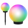 Green Blue Solar LED Light Garden Freestanding Lamp Ball Round