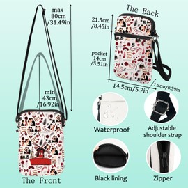 LEVLO Moulin Rouge Musical Crossbody Bag Satine & Christian Fans Gift Broadway Moulin Rouge Shoulder Bag Moulin Rouge Merch, Moulin Rouge C Bag