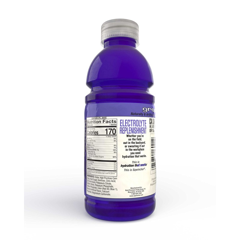 Sqwincher Activity Drink Bottles | Grape Flavored | Low Calorie