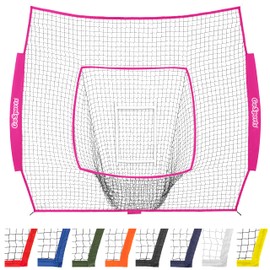 GoSports Team Tone Replacement 7 ft x 7 ft Baseball/Softball Net - Compatible with GoSports Brand 7 ft x 7 ft Baseball Net - Frame Not Included - Pink