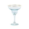 Vietri viva Rainbow Turquoise Margarita Glass