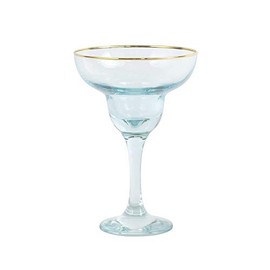 Vietri viva Rainbow Turquoise Margarita Glass