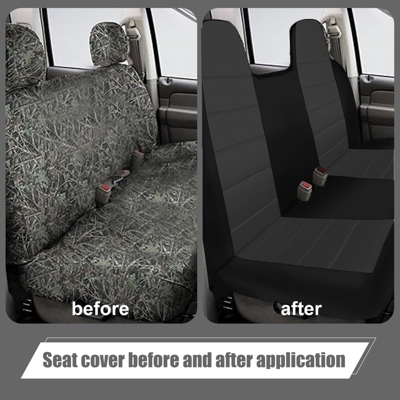 FIOQE Truck Seat Cover Front Solid Bench Seat Covers with