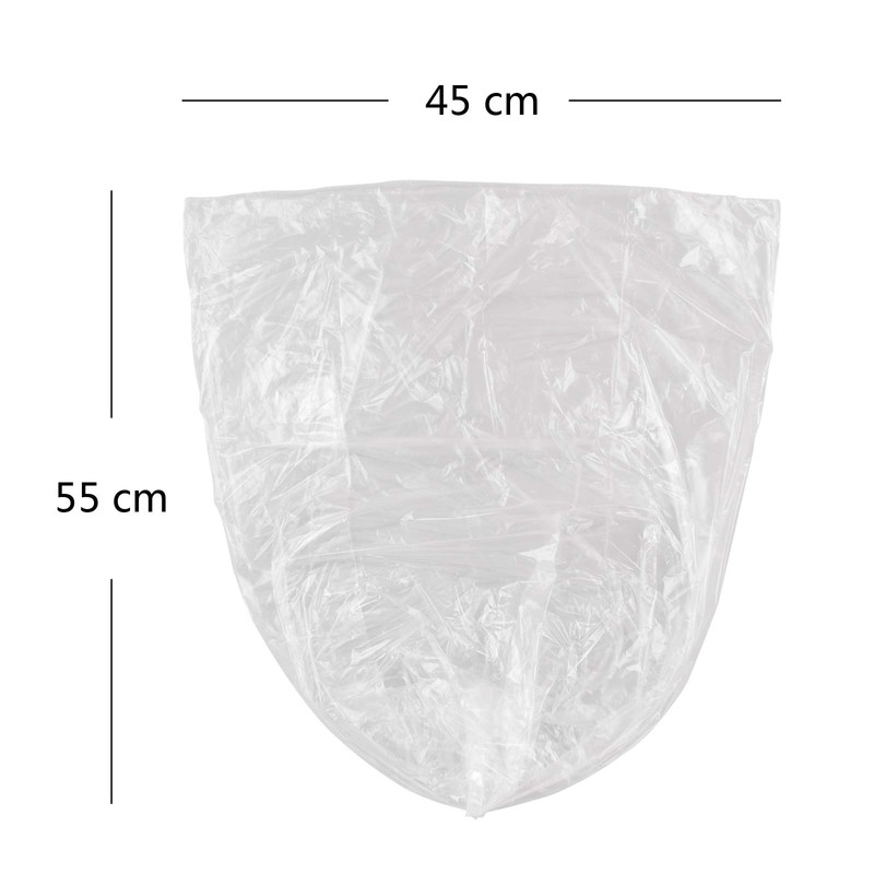 Ponpong 3 Gallon Clear Garbage Bags, Can Liners, 10 L