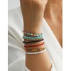 Jumwrit Colorful Beaded Bracelets for Women Bohemian Stackable Stretch Bracelets