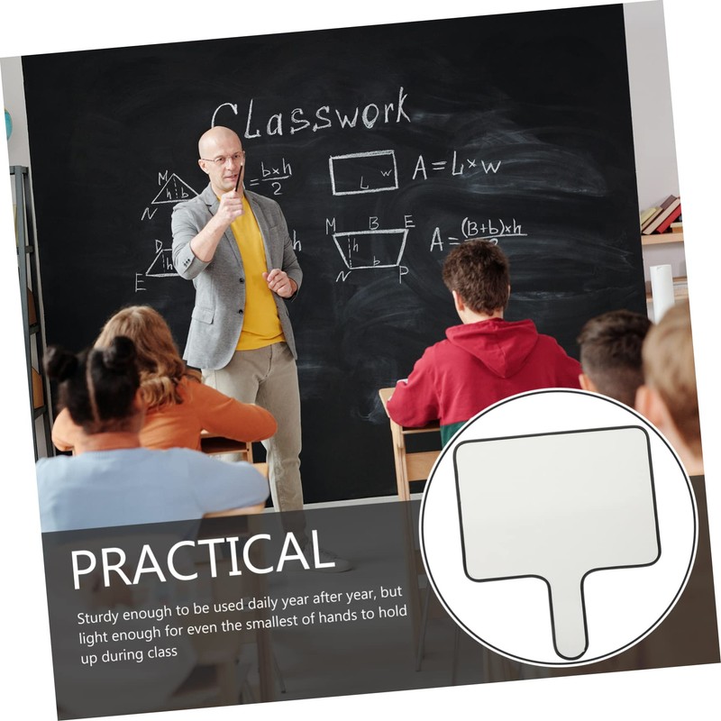 Operitacx Hand Holding Placard Answer Board Double-sided Whiteboard for Boys