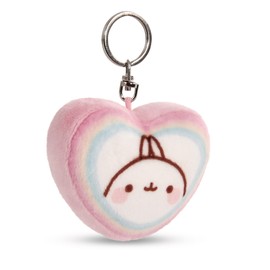 NICI Molang 48221 Key Ring 8 cm Heart-Shaped White