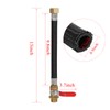 Garden Hose Extension Adapter Short Fitting with Valve,3/4" GHT Solid