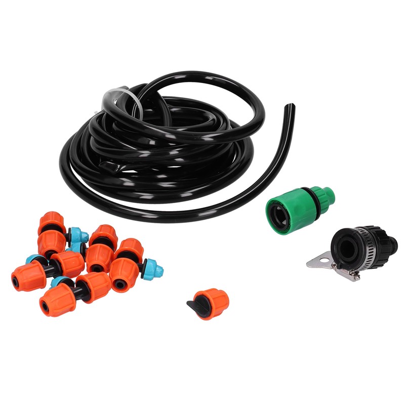 5m Garden Irrigation Kit 9/12 Hose Spray Nozzle Automatic Watering