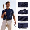 ZENGVEE 5 Pack Polo Golf T Shirts for Men Dri