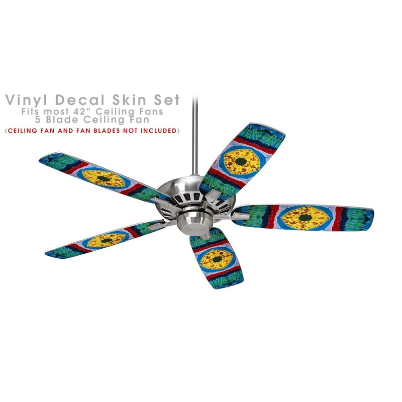 Tie Dye Circles and Squares 101 - Ceiling Fan Skin