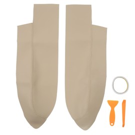 Ymiko 1 Pair Front Door Trim Armrest Cover Replacement for CRV 2007-2011 Microfibre Leather Front Door Trim Armrest Cover Car Interior Trim (Cream Colours)