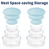 Luvan Glass Storage Containers with Lids, Set of 6 Round