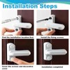 2PCS Door Letter Box Flap Sash Jammers Window Locks Letterbox