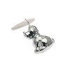 Baby Rattle Dog on Teething Ring Silver-Plated