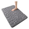 Alfombra De Baño Antideslizante En Forma De Guijarro Gris
