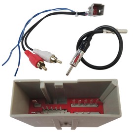 GRABOTE Upgraded Radio Wiring w/Antenna Adapter RCA Input for Lincoln MKX (w/NAV) 2007-2010, for Navigator (w/NAV) 2007-2014, Aftermarket Stereo Install Wire Cable Harness with RCA Adapter Plug