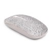 Bling Wireless Mouse Sparkly, Silver Rhinestone Glitter Computer Mouse Wireless